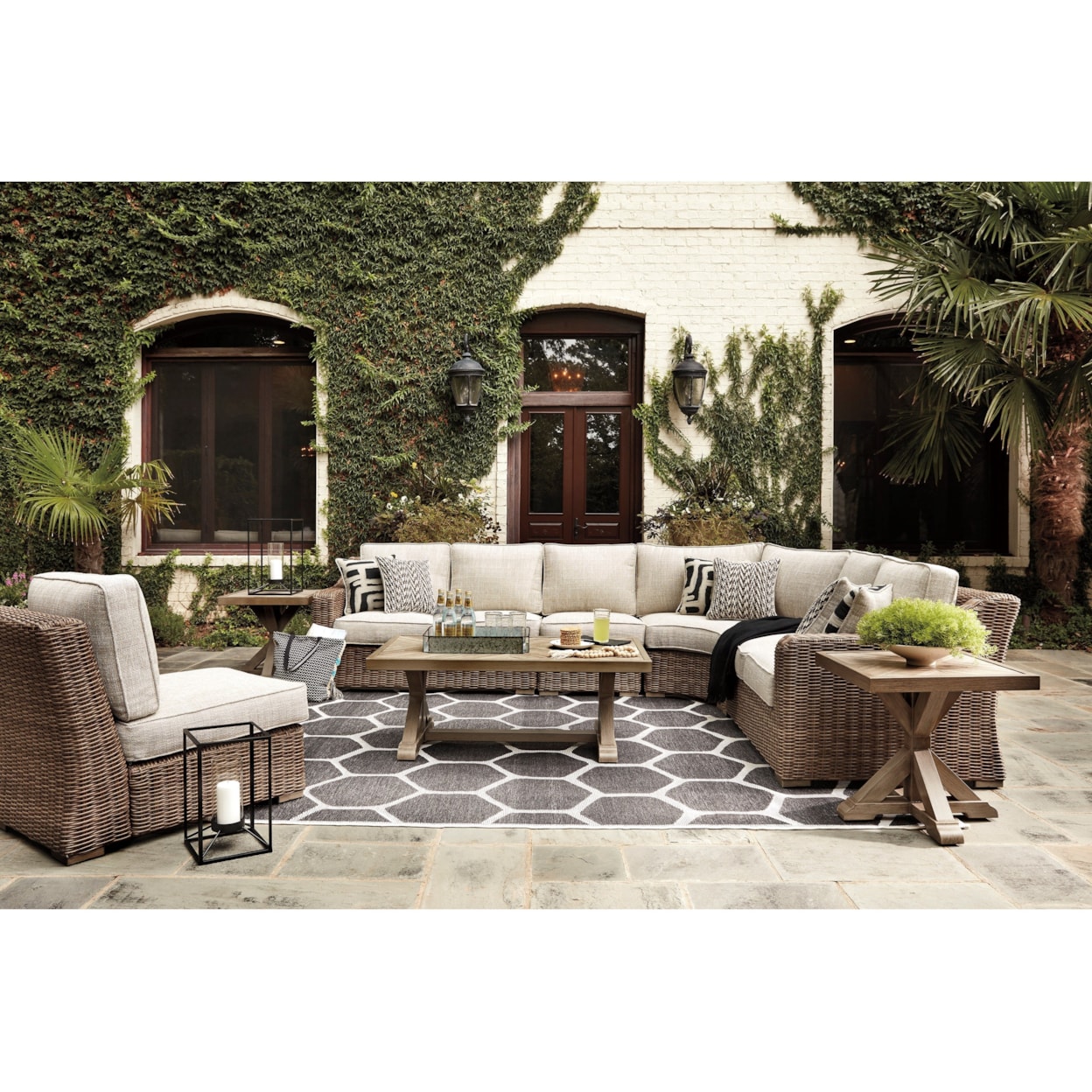 Ashley Furniture Signature Design Beachcroft Outdoor Conversation Set