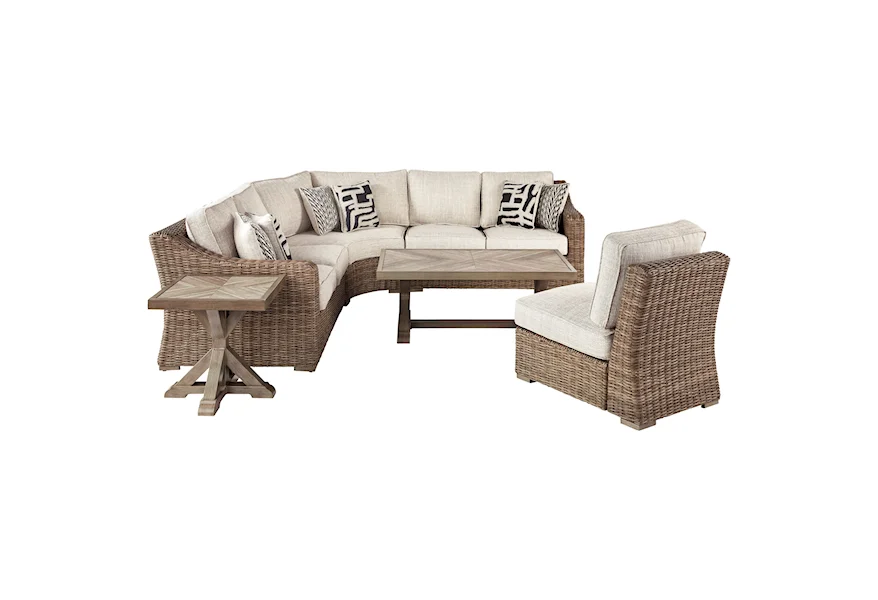 Beachcroft Outdoor Conversation Set by Signature Design by Ashley at A1 Furniture & Mattress