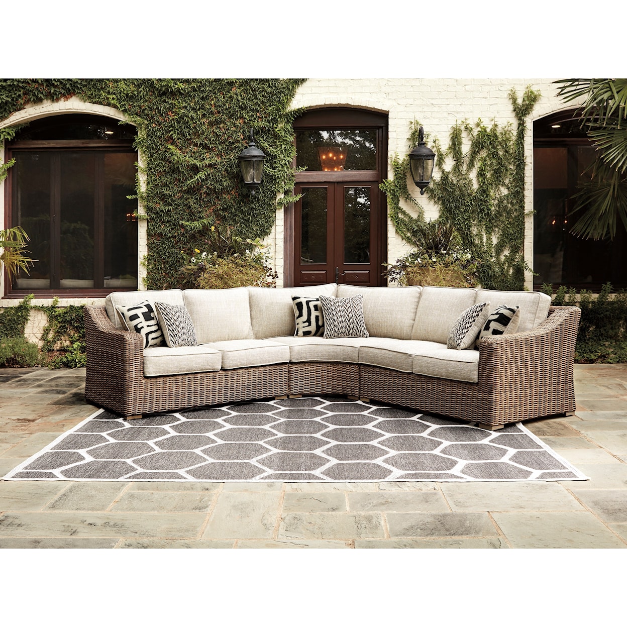 Ashley Signature Design Beachcroft Outdoor Conversation Set