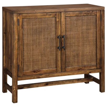 Accent Cabinet with Woven Door Fronts