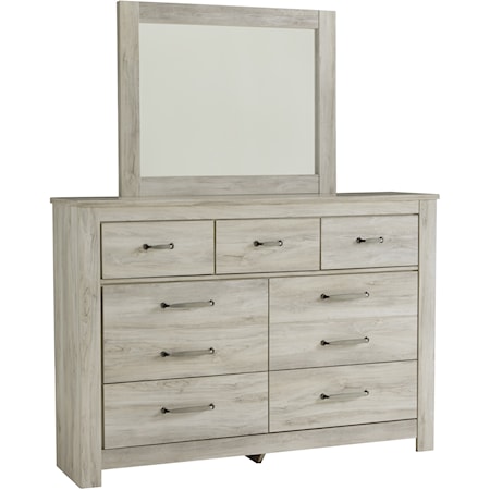 Casual Dresser and Mirror Set