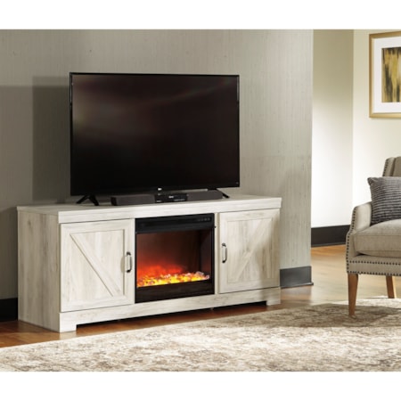 Large TV Stand with Fireplace
