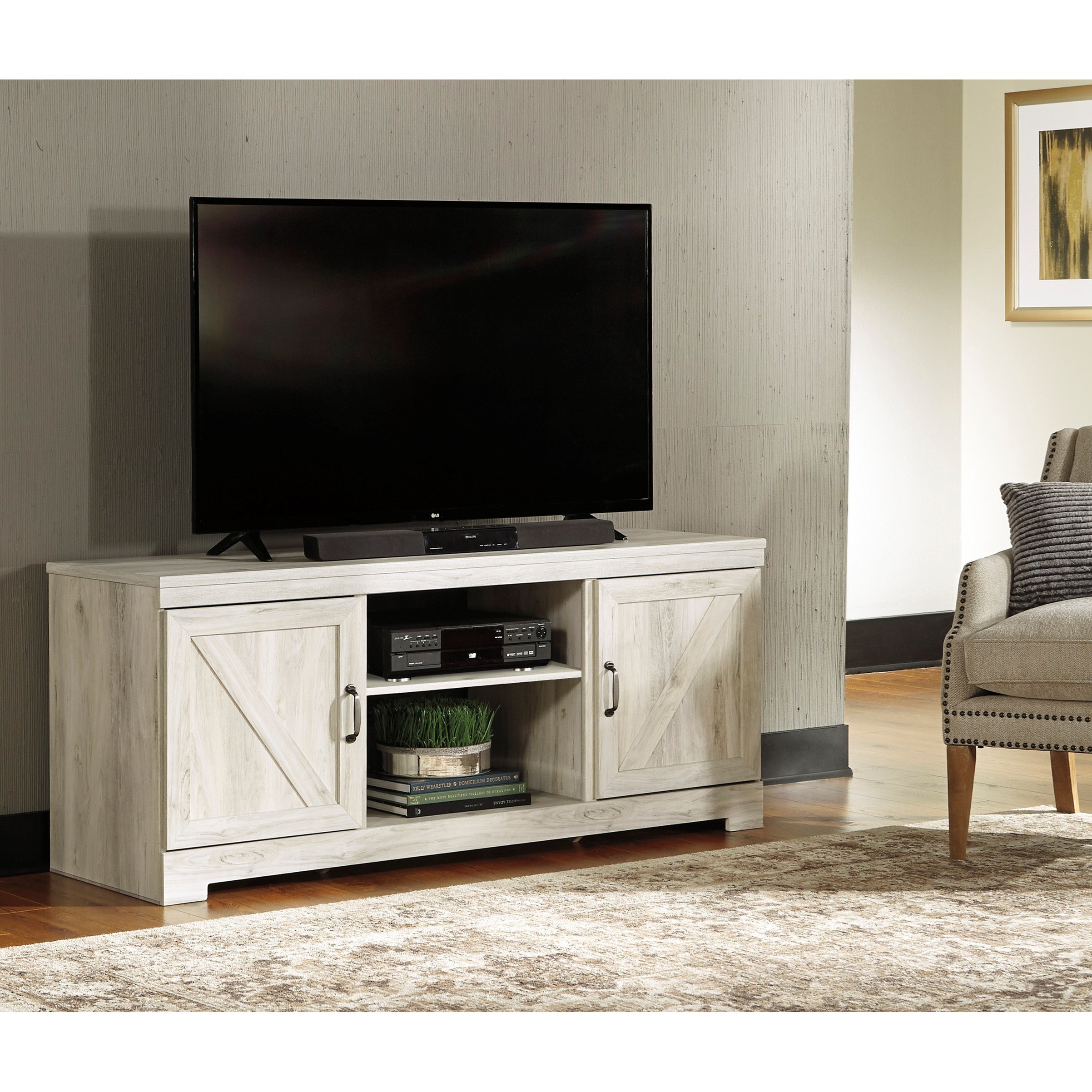 Signature Design by Ashley Bellaby W33168 Large TV Stand in Rustic