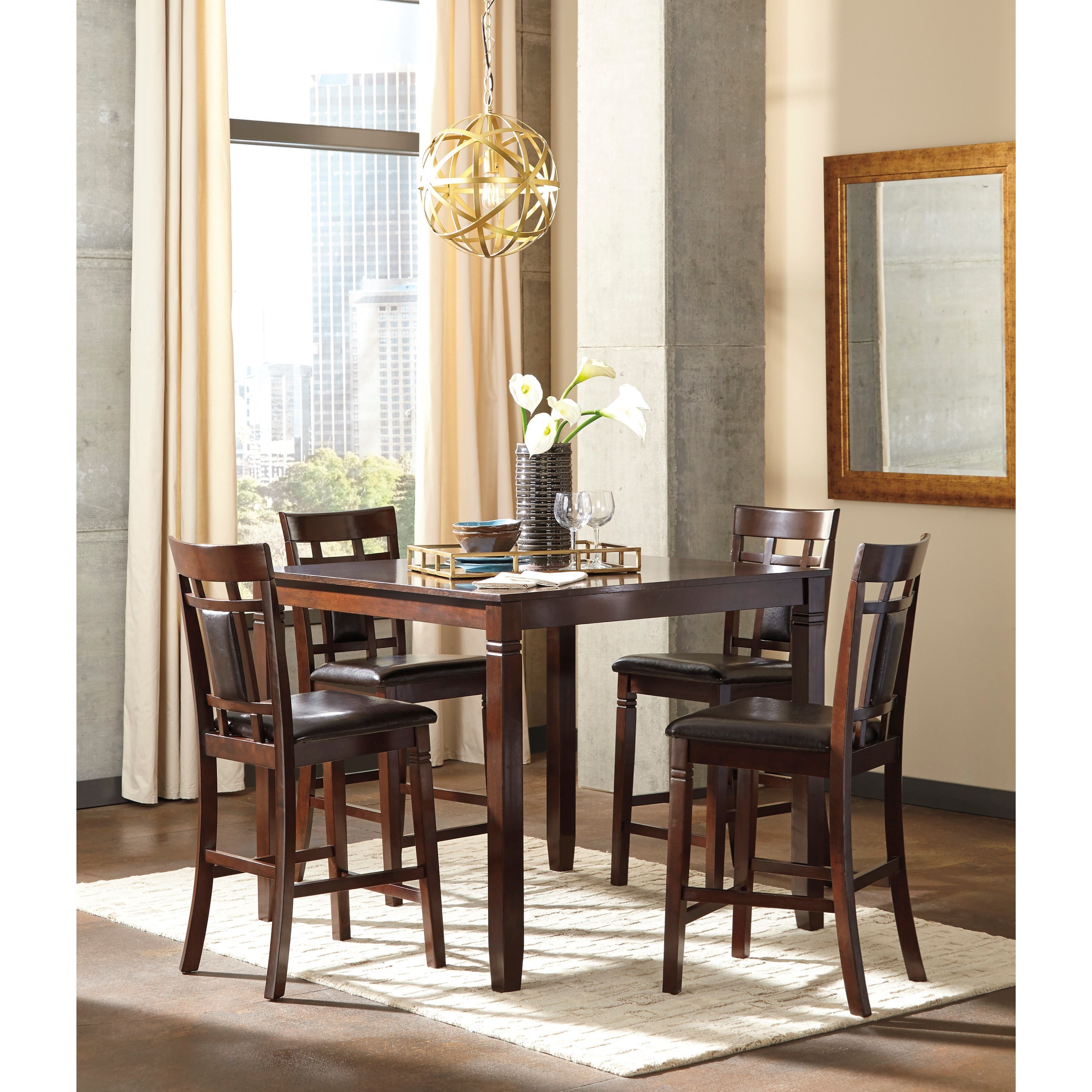 Ashley 5 counter dining table set outlet