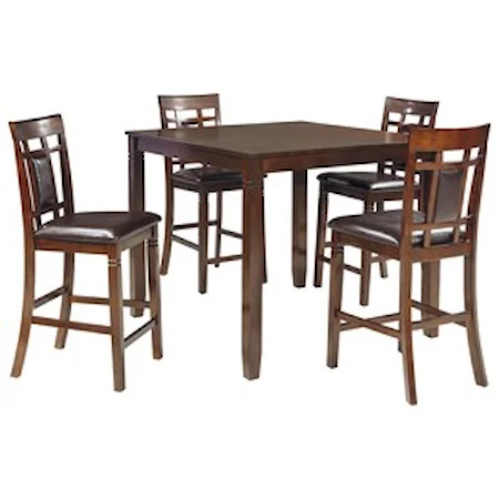 Contemporary 5-Piece Dining Room Counter Table Set