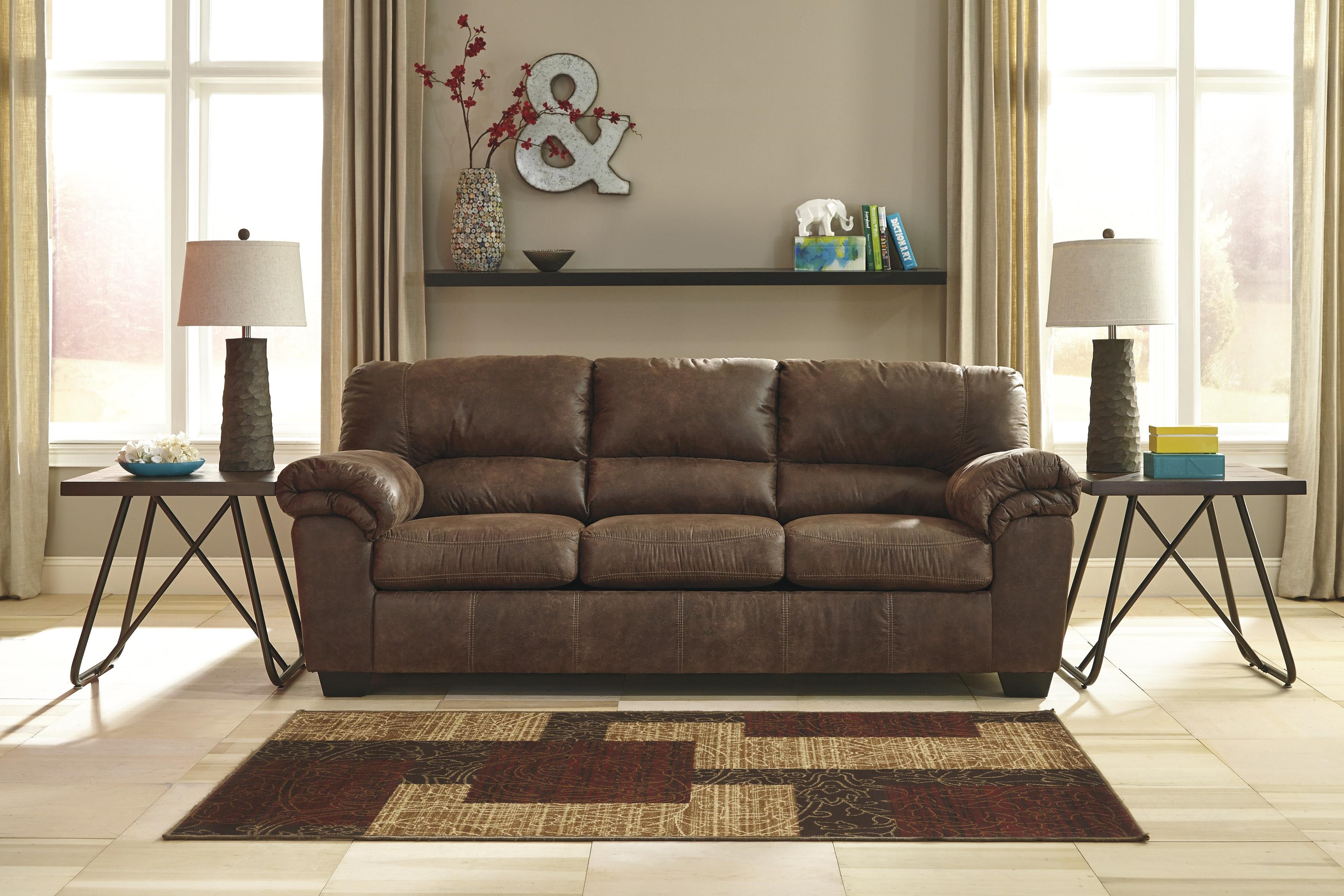 Brown microfiber new arrivals couch ashley furniture