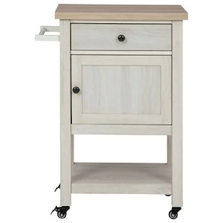 Bar Cart with Towel Bar