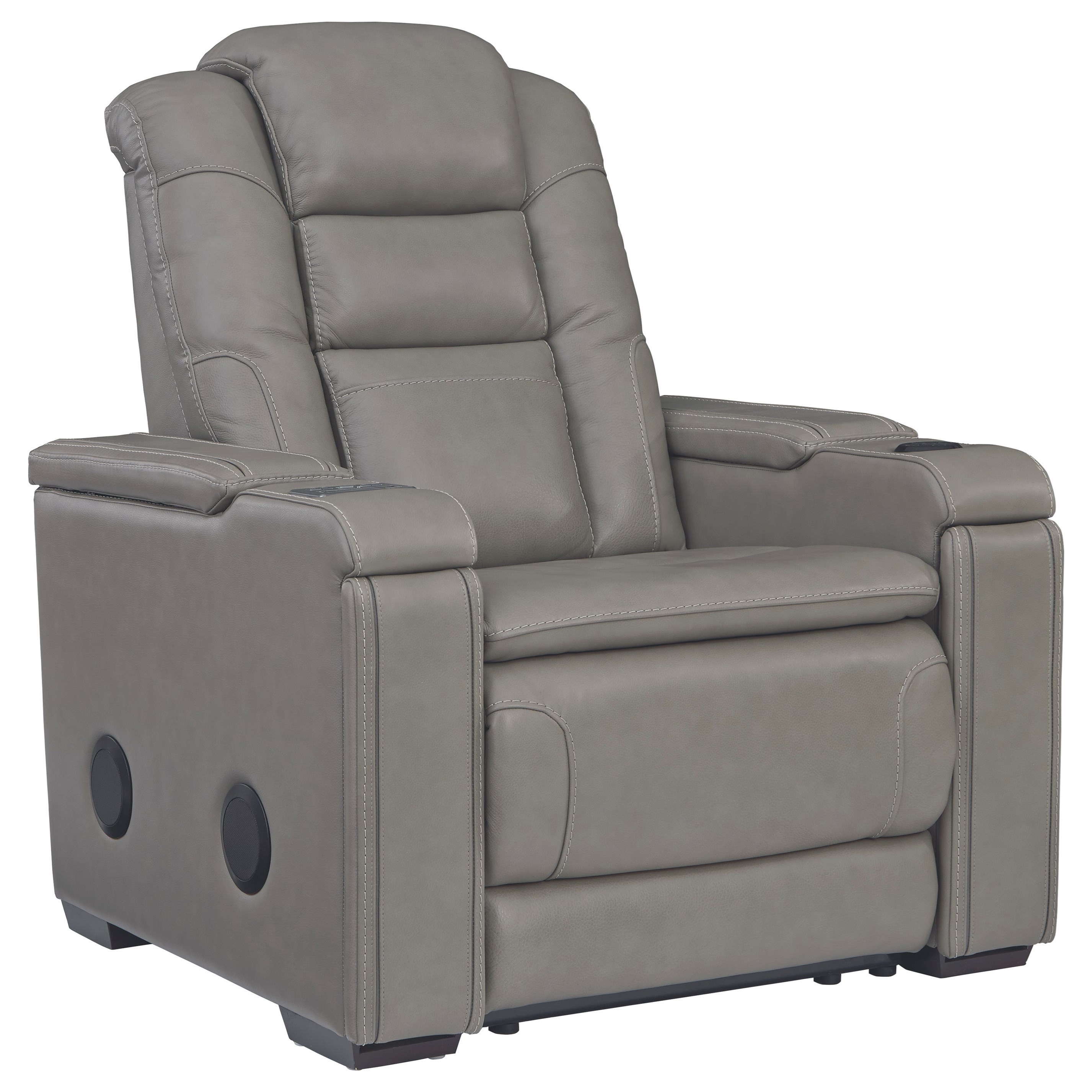 Leather recliner outlet with bluetooth speakers