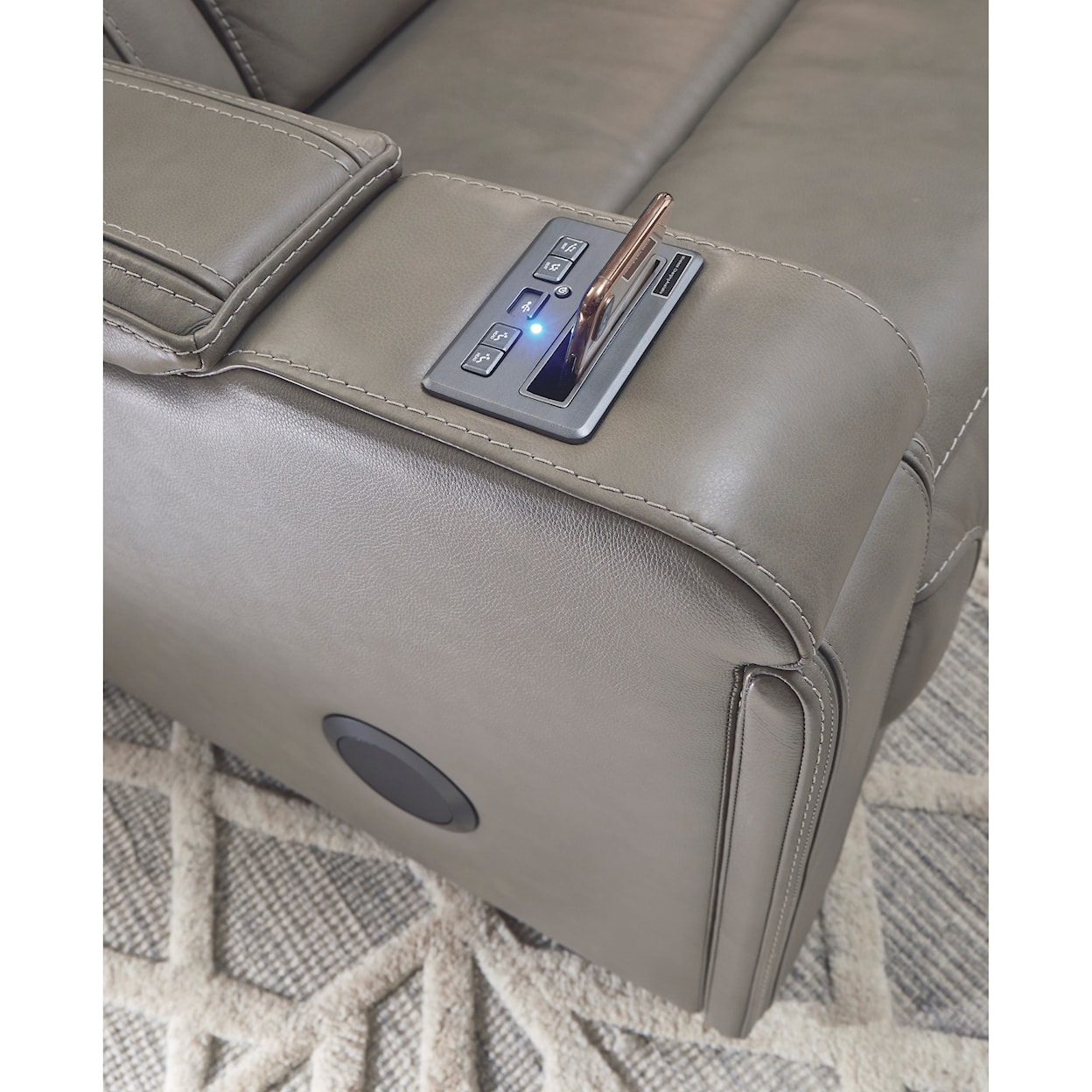 Ashley Furniture Signature Design Boerna Power Recliner with Adjustable Headrest
