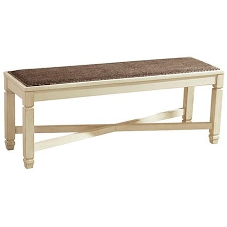 Crown Mark Hilara 2134-BENCH Transitional Dining Bench with Upholstered  Seat, Wayside Furniture & Mattress