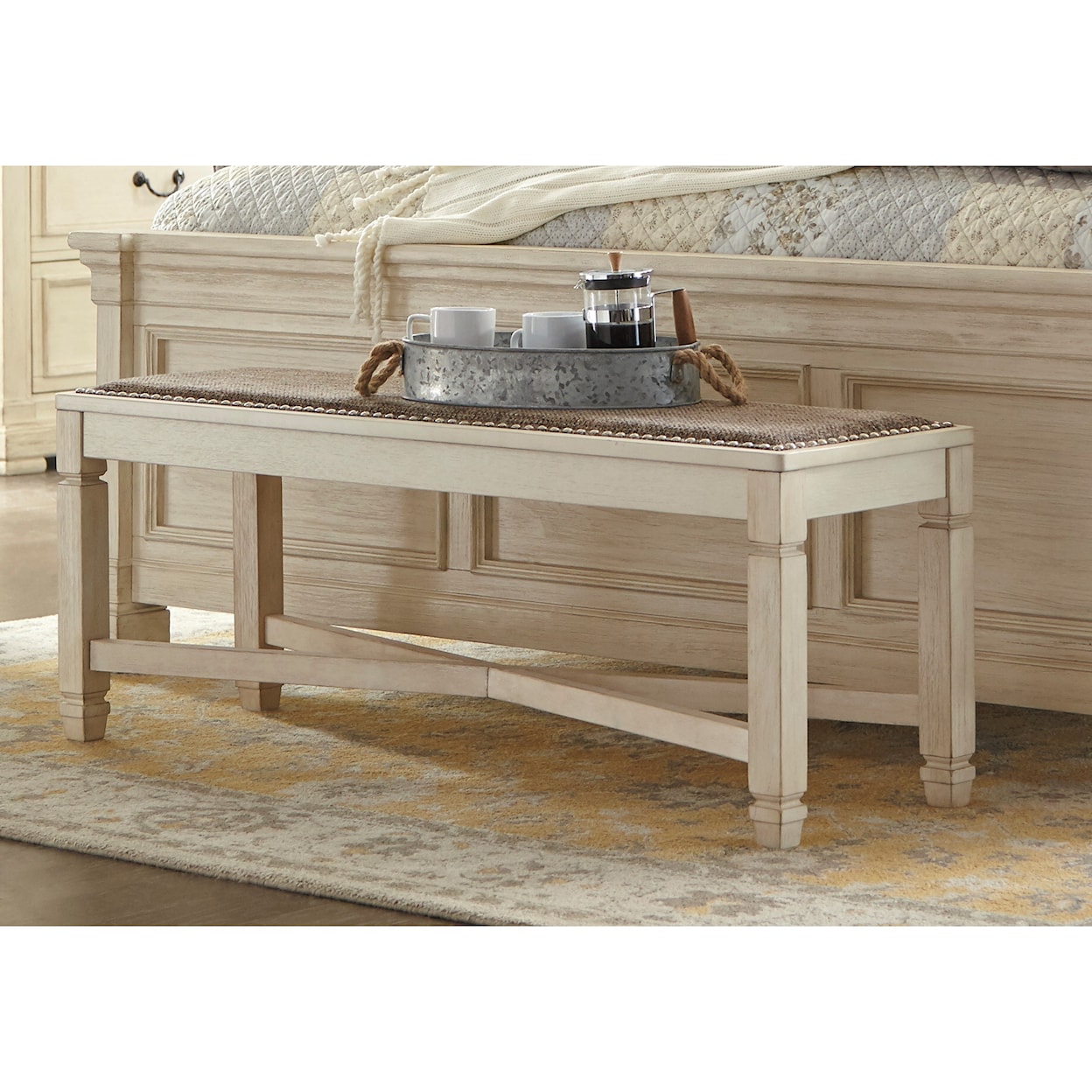 Signature Design by Ashley Furniture Bolanburg Upholstered Dining Room Bench