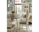 Signature Design by Ashley Bolanburg 5-Piece Round Drop Leaf Counter Table Set