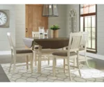 Signature Design by Ashley Bolanburg 5-Piece Round Drop Leaf Counter Table Set