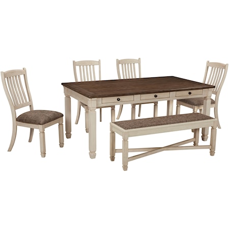 6 Pc Dining Group with Bench