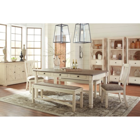 Table and Chair Set with Bench