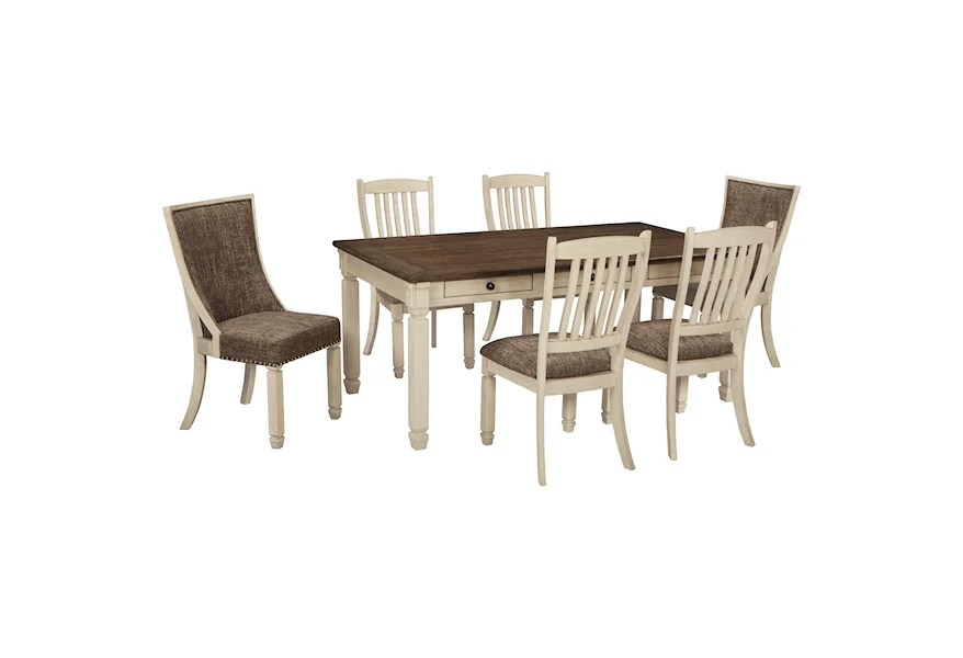 Bolanburg 7-Piece Table and Chair Set by Benchcraft at Virginia Furniture Market