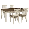 Ashley Signature Design Bolanburg 5-Piece Table and Chair Set