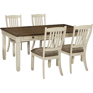 Signature Design by Ashley Bolanburg 5-Piece Table and Chair Set