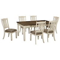 7-Piece Dining Set with Dining Table and Six Side Chairs