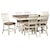 Signature Design by Ashley Tyler Creek Relaxed Vintage 7-Piece Counter Table with Wine Storage and Stool Set