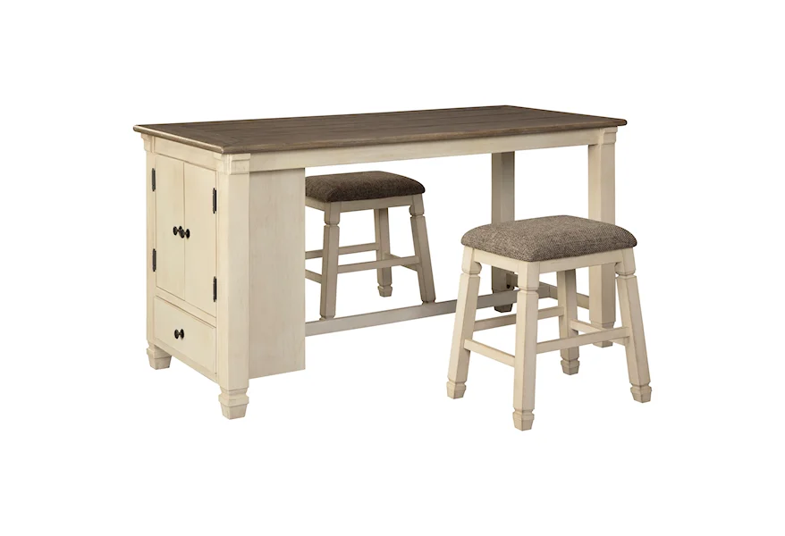 Bolanburg 3-Piece Rect. Dining Room Counter Table Set by Signature Design by Ashley at Turk Furniture