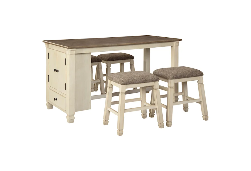 Bolanburg 5-Piece Rect. Dining Room Counter Table Set by Signature Design by Ashley at VanDrie Home Furnishings