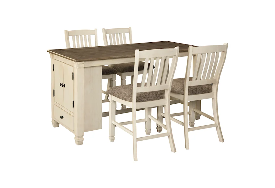Bolanburg 5-Piece Rect. Dining Room Counter Table Set by Signature Design by Ashley at A1 Furniture & Mattress