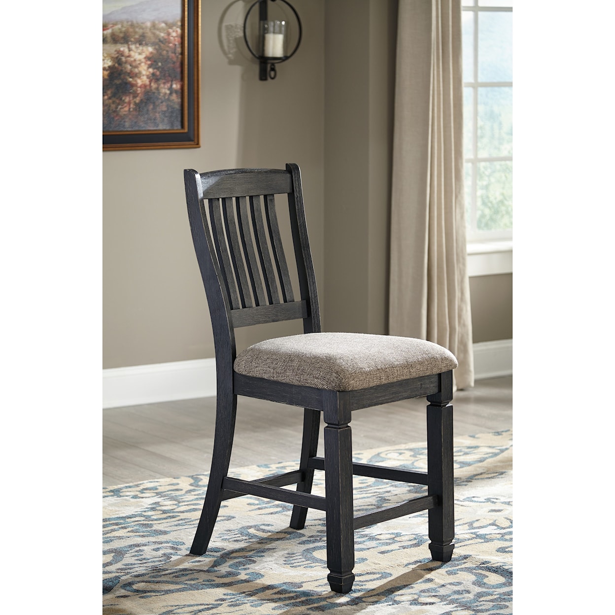 Ashley Furniture Signature Design Tyler Creek Upholstered Bar Stool