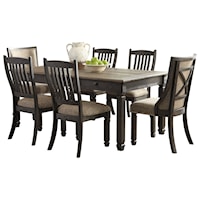 Relaxed Vintage 7-Piece Table and Chair Set
