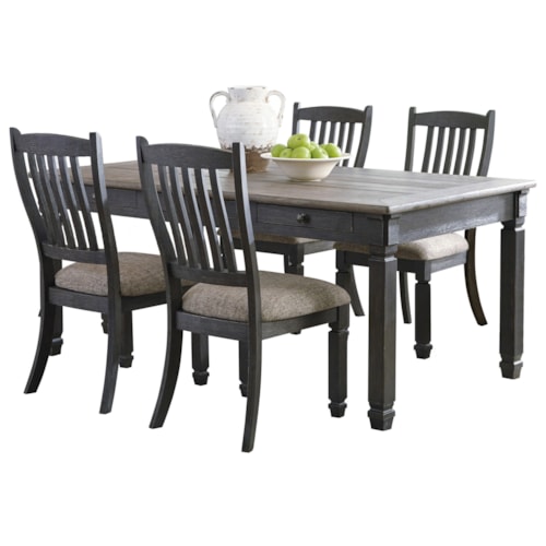 Relaxed Vintage 5-Piece Table and Chair Set