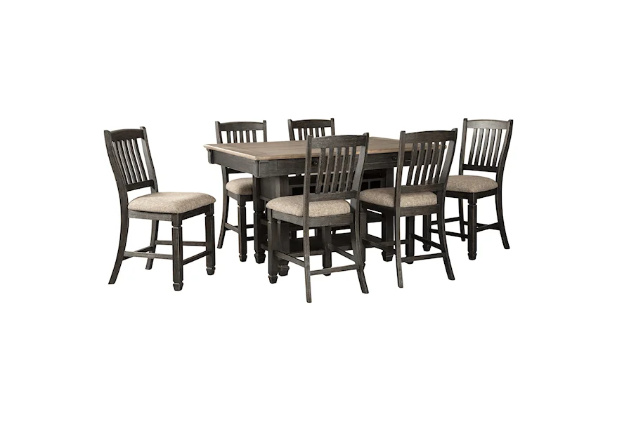 Tyler Creek 7-Piece Counter Table and Stool Set by Signature Design by Ashley at Pilgrim Furniture City