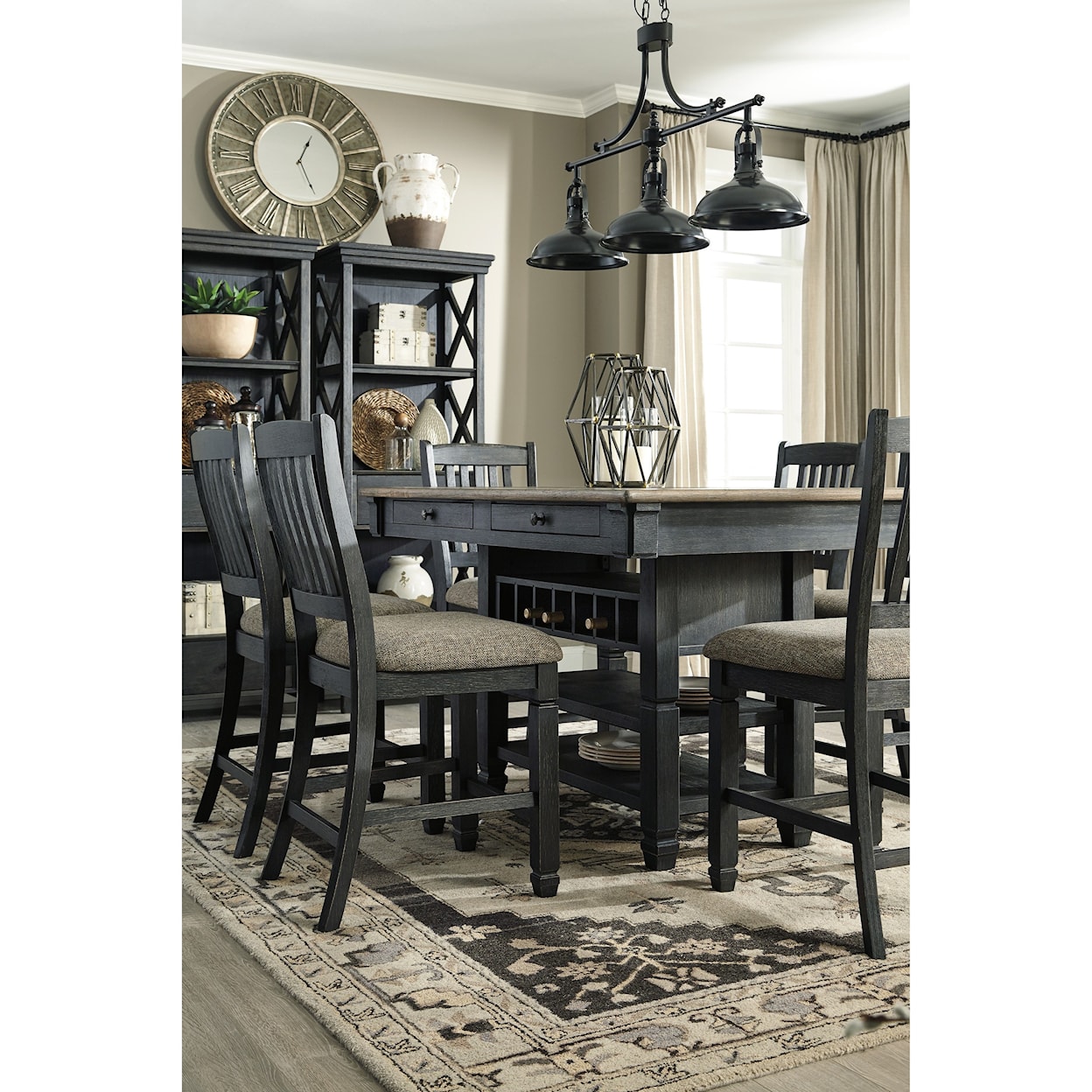 Ashley Signature Design Tyler Creek Rectangular Dining Room Counter Table