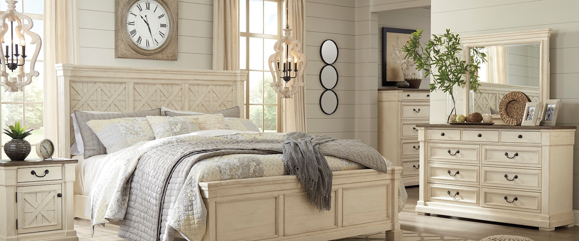 6-Piece Queen Bedroom Set (3 PC QB+DR+MR+NS)