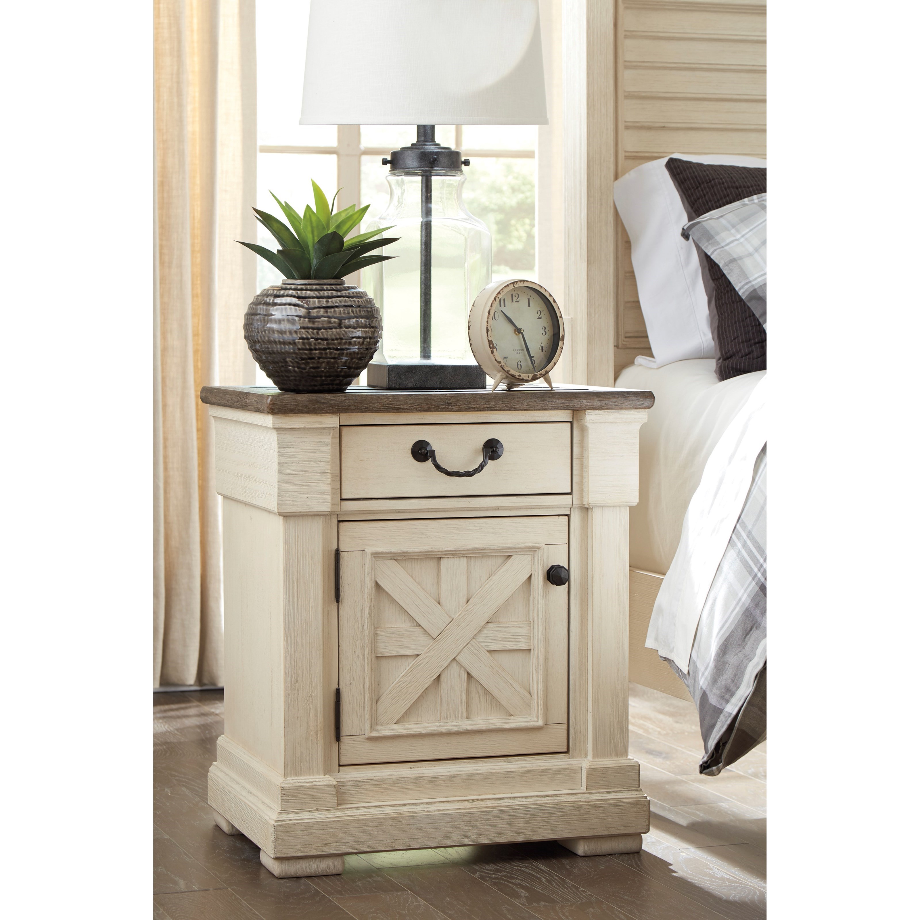 Ashley Signature Design Bolanburg B647191 1Drawer Nightstand with