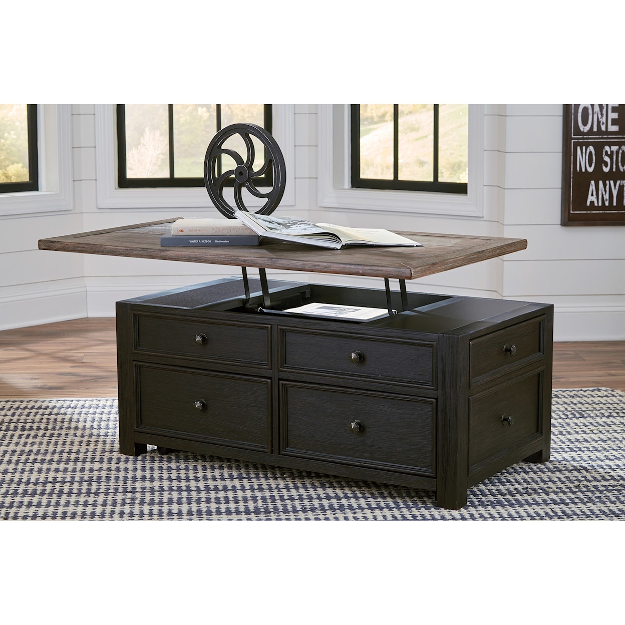 Ashley Furniture Signature Design Tyler Creek Lift Top Cocktail Table