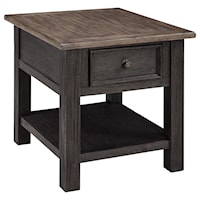 Rectangular End Table with Drawer