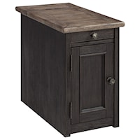 Chair Side End Table with Outlet and USB Ports