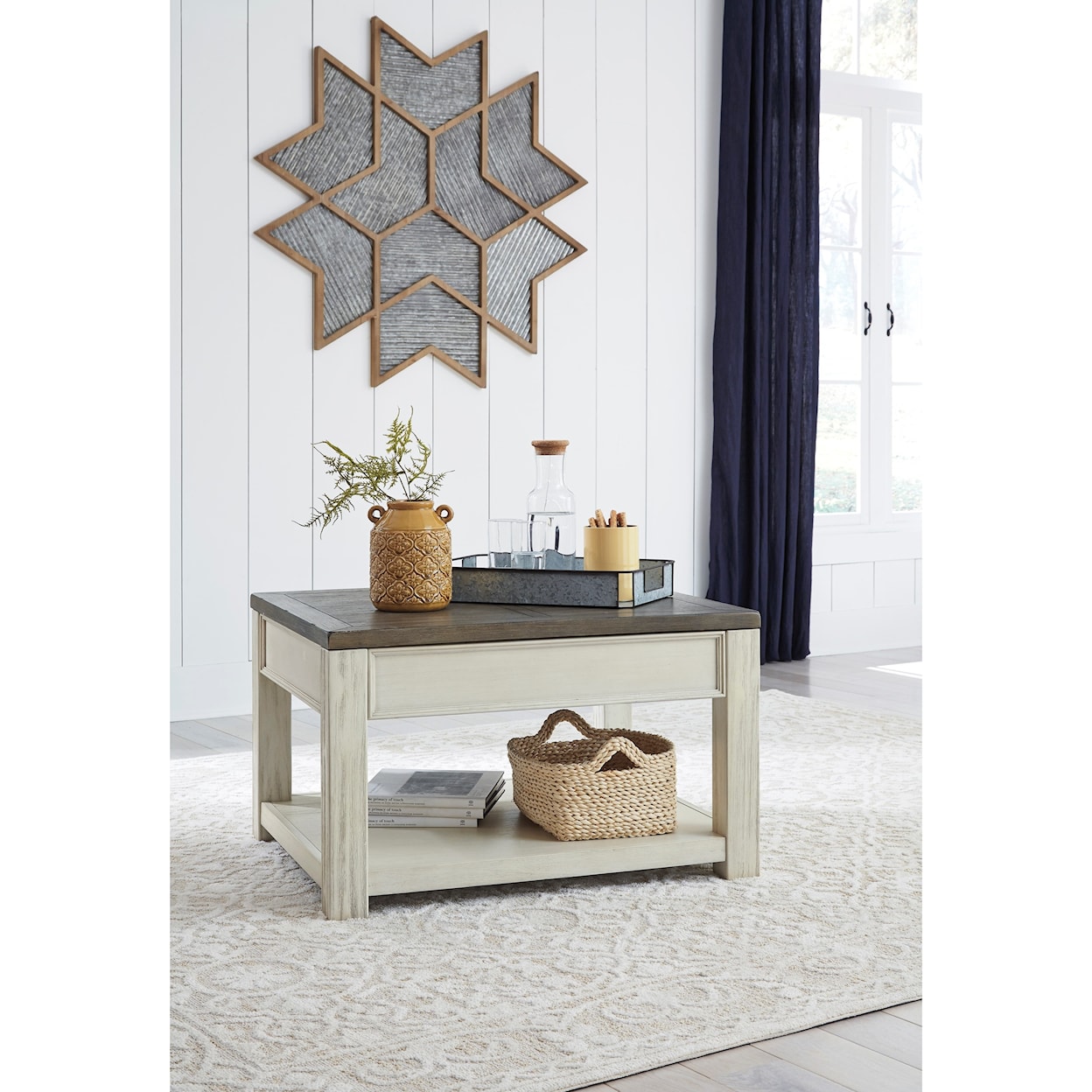 Ashley Furniture Signature Design Bolanburg Rectangular Lift Top Cocktail Table