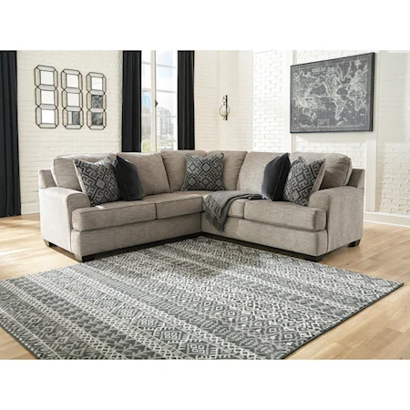 2-Piece Sectional with Track Arms
