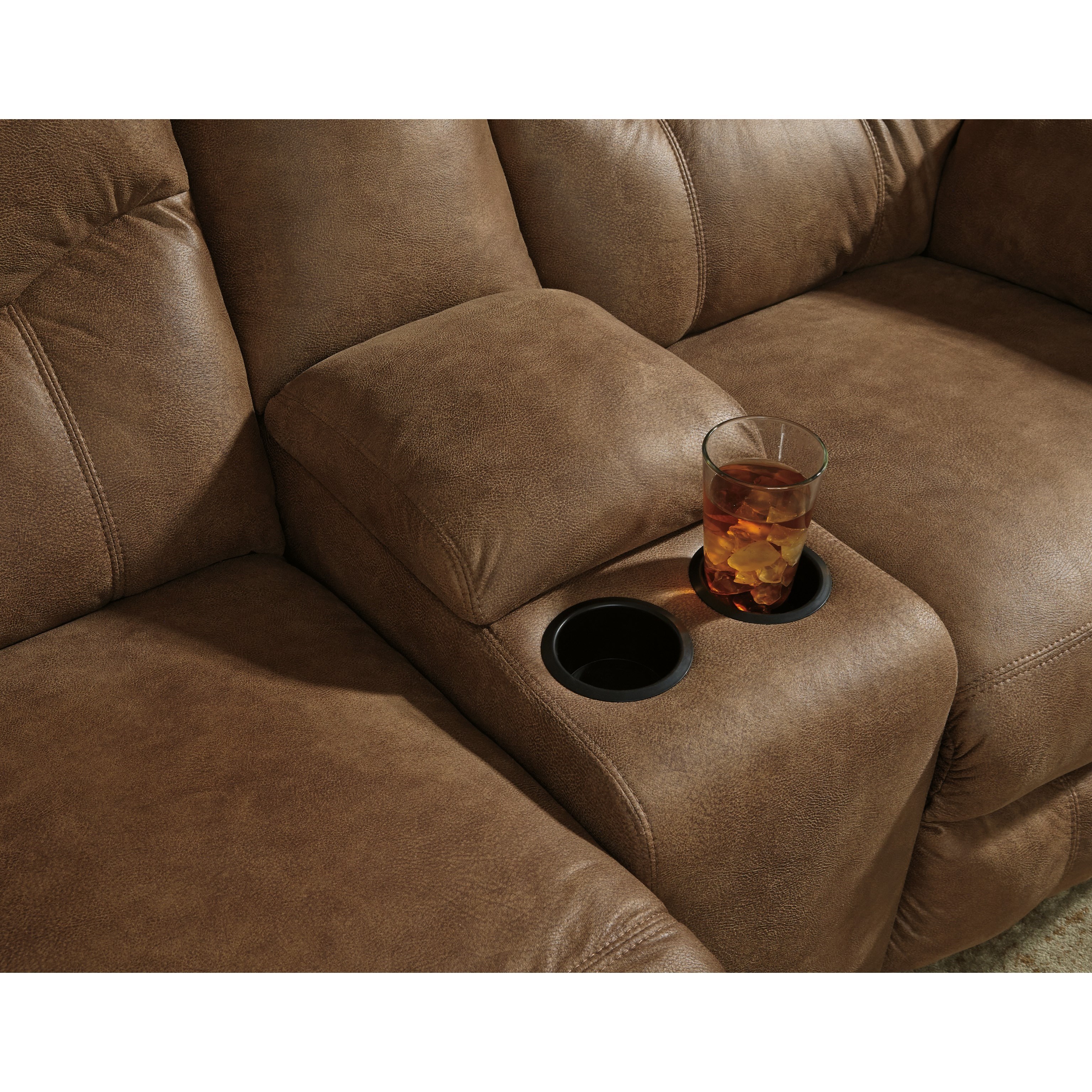 Signature Design by Ashley Boxberg 1721ASHLE Casual Double Reclining Loveseat with Center