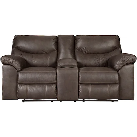 Double Reclining Loveseat with Console