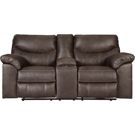 Double Reclining Loveseat with Console