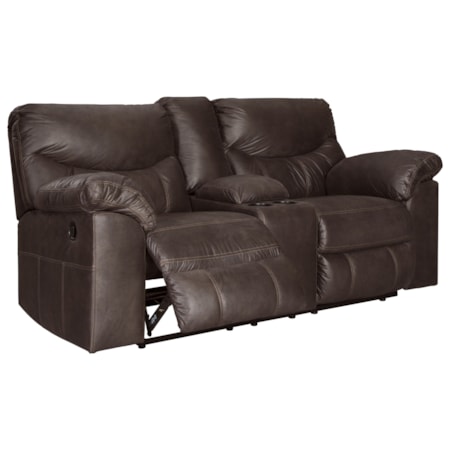 Double Reclining Loveseat with Console