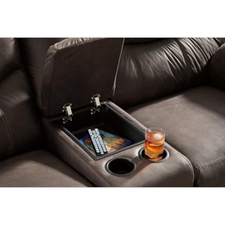 Double Reclining Loveseat with Console