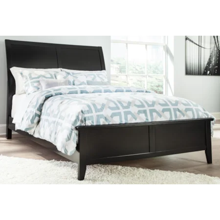 King Bed with Sleigh Headboard
