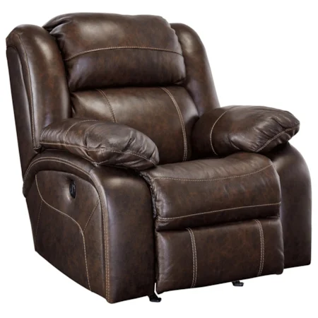 Leather Match Power Rocker Recliner