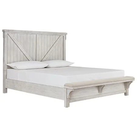 King Bed with Footboard Bench