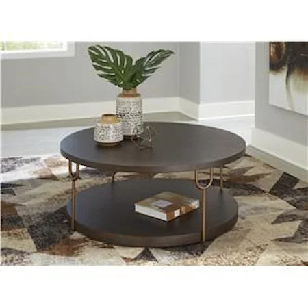 2 Piece Round Coffee Table and Round End Table Set
