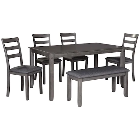 6-Piece Rectangular Dining Room Table Set