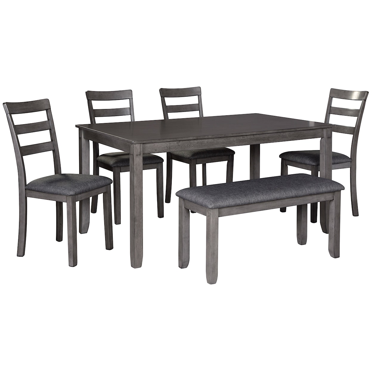 Ashley Signature Design Bridson 6-Piece Rectangular Dining Room Table Set